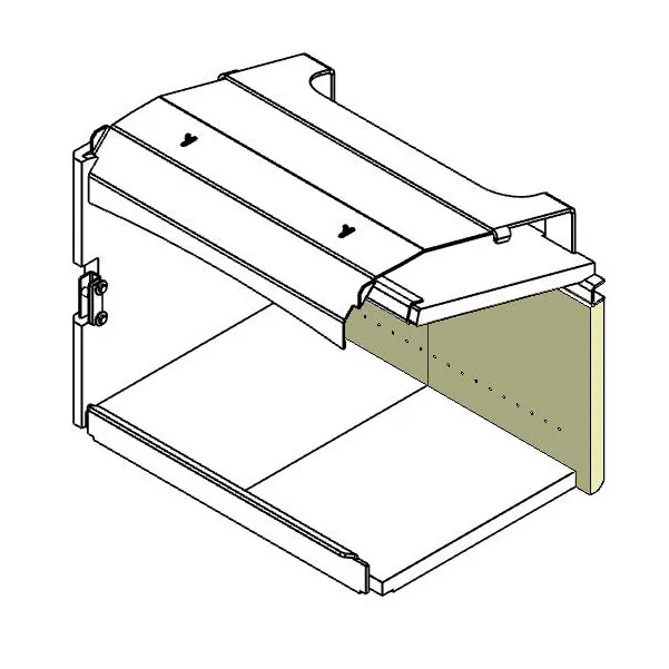 Rear brick shown fitted inside the firebox