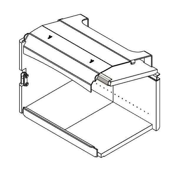 Edge support baffle shown fitted inside the firebox